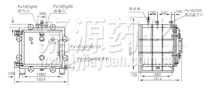 方形靜態(tài)真空干燥機(jī)結(jié)構(gòu)示意圖 方形靜態(tài)真空干燥機(jī)結(jié)構(gòu)示意圖